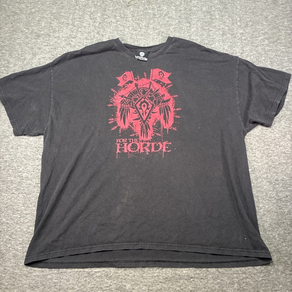 Blizzard World Of Warcraft Shirt For The Horde MenBlack T-Shirt Size 3XL MMORPG‎